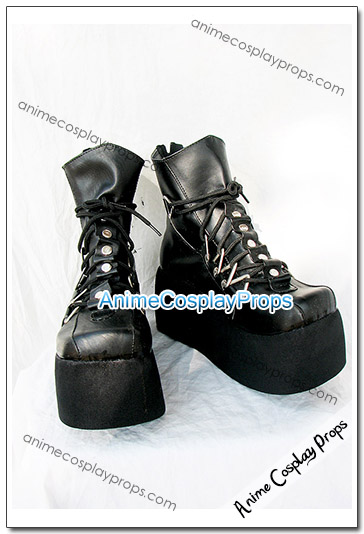 Black Cosplay Shoes Cosplay Boots 04
