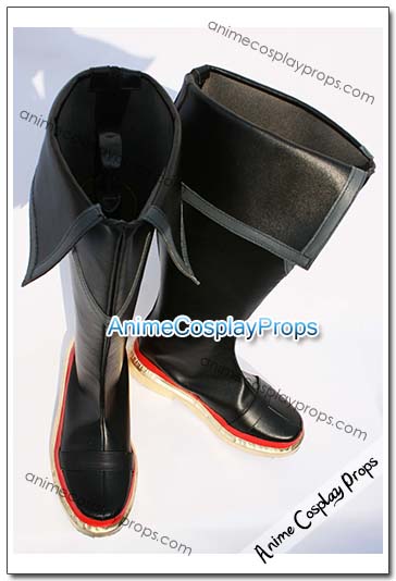 Phantasy Star Black Cosplay Boots 01