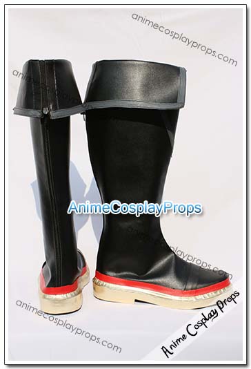 Phantasy Star Black Cosplay Boots 01