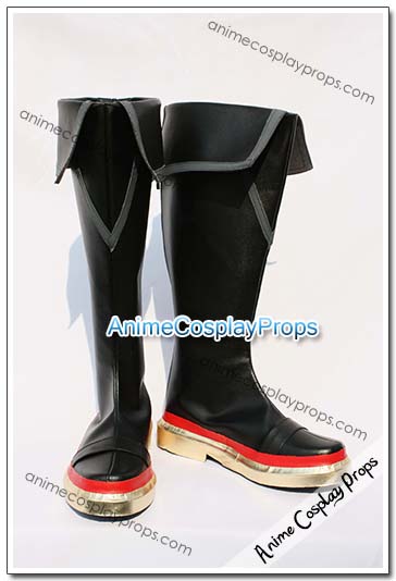 Phantasy Star Black Cosplay Boots 01