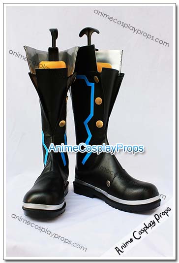 Phantasy Star Black Cosplay Boots 03