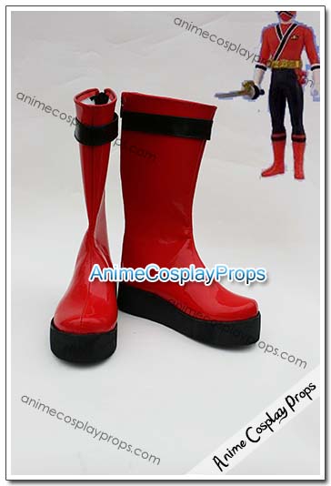 Samurai Sentai Shinkenger Red Cosplay Boots 01
