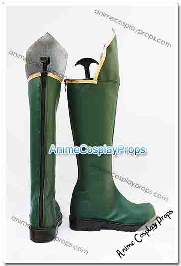 Trinity Blood Green Cosplay Boots 02