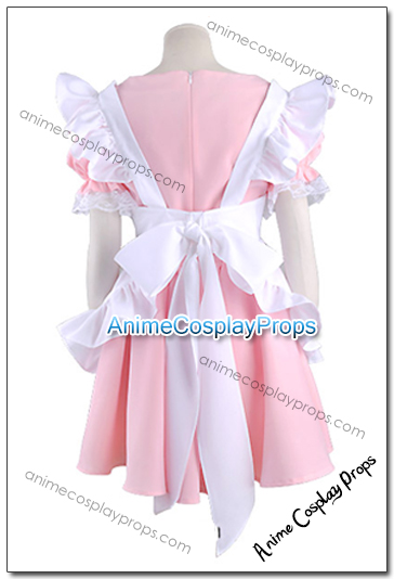 Cute Girl Maid Pink Dress