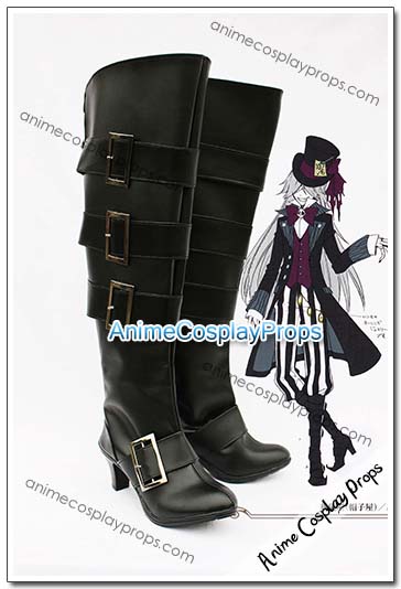 Black Butler Undertaker Cosplay Shoes 02