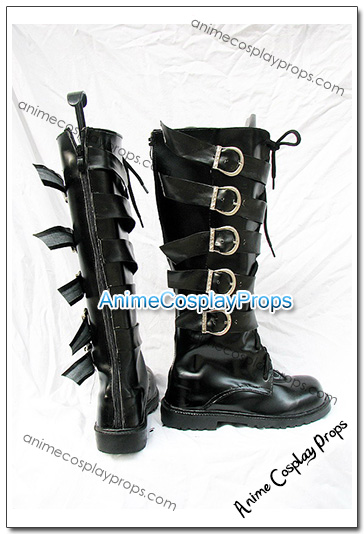 Black Cosplay Boots Cosplay Shoes 02