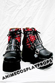 Black Red Cosplay Shoes 01