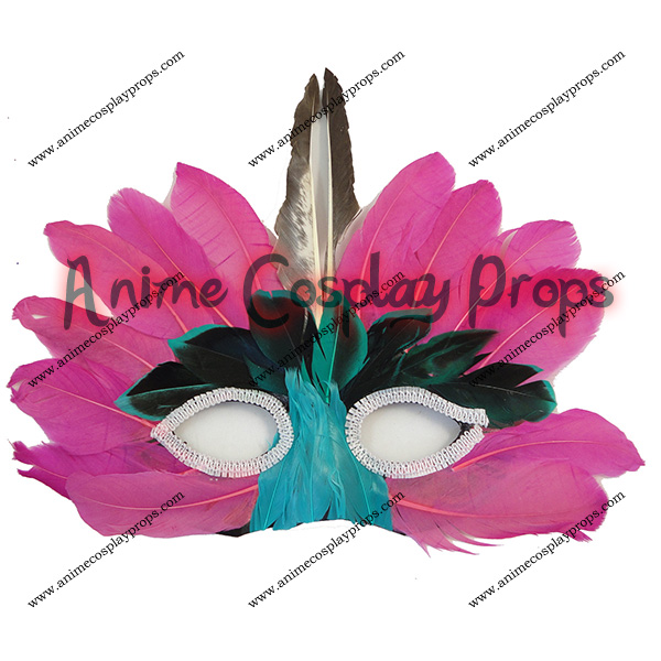 Feather Eyes Pink Mask 01