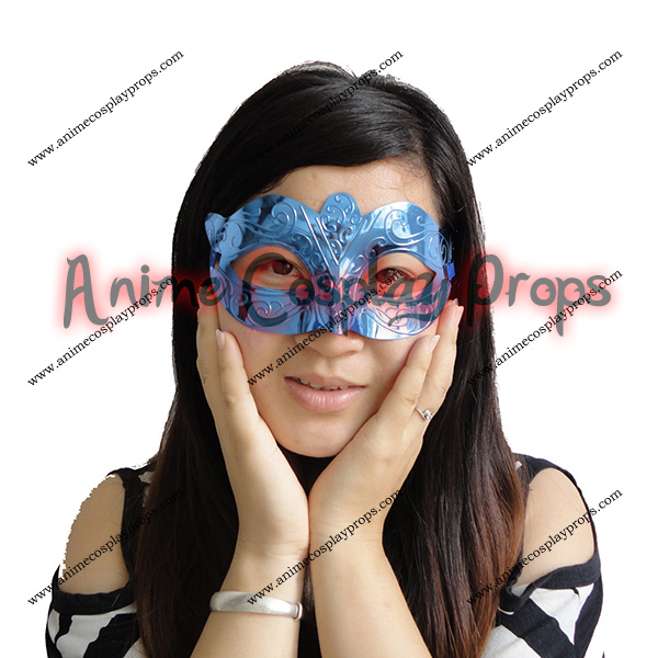 Masquerade Patterned Blue Mask 01